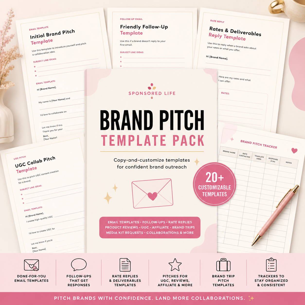 Sponsored Life Brand Pitch Template Pack product preview